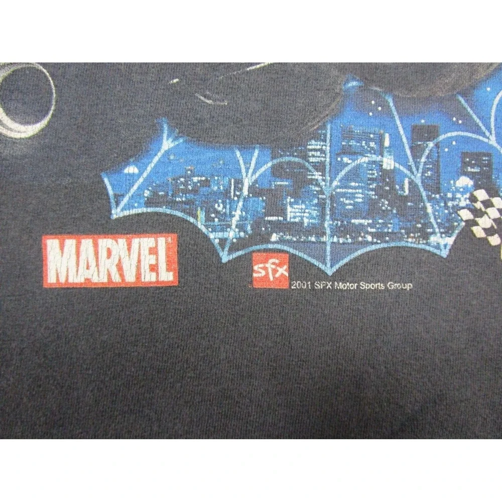 Vintage Marvel Spiderman Race Team‎ Shirt Monster Truck 2001 Sfx Youth Size (M)